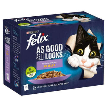 Felix Sachet Mixed/Favourites Selection As Good As It Looks Cat Jelly