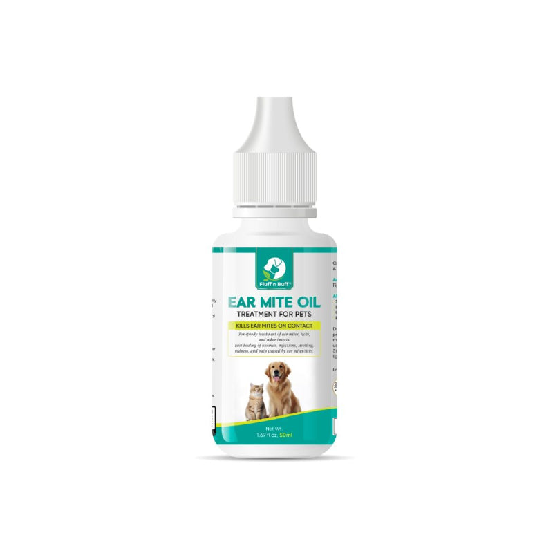 Fluff n Buff Ear Mite Oil for Dogs & Cats