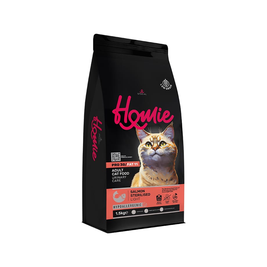 Homie (Pro 38) Adult Cat Food – Salmon (Sterilised)