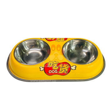 Fancy Steel bowl Double For Cat & Dog