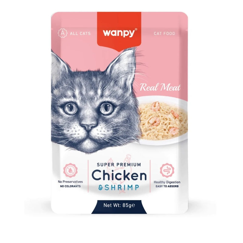 Wanpy Cat Jelly Chicken And Shrimp (85g)